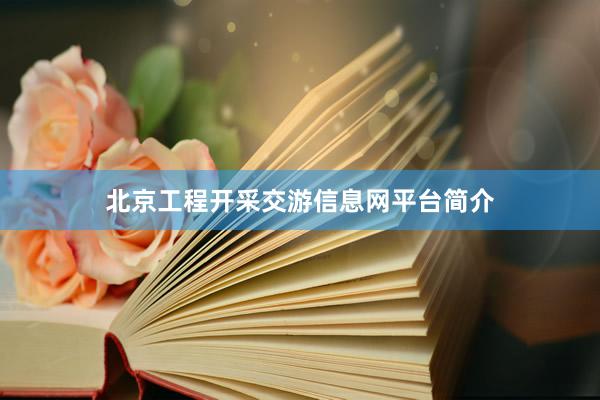 北京工程开采交游信息网平台简介
